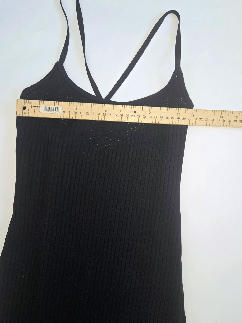 Forever 21 Black Ribbed Midi Slip Dress Womens Size M - Picture 7 of 11